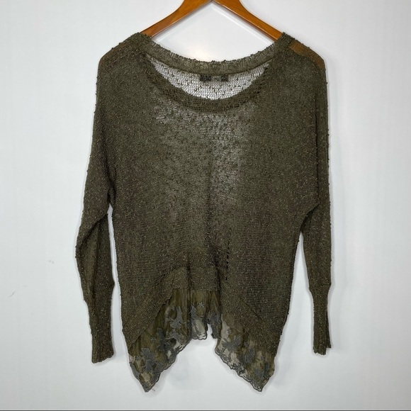 Millau Lightweight Sweater With Lace Edging Small - Picture 2 of 5